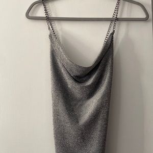 silver chain dress